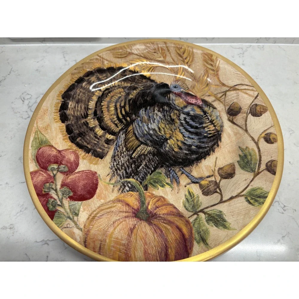 Set of 4 Pottery Barn FRESCO Turkey Game Birds 9